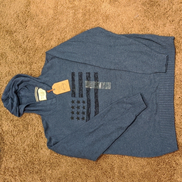 Weatherproof Men's Flag Hooded Sweater (NWT) - Picture 2 of 4